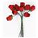 Kwiatki papierowe bukiecik tulipany czerwone x10