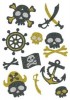 Naklejki HERMA Magic 3278 czaszki piratw brokat