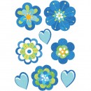 Naklejki HERMA Magic 3706 Niebieskie kwiaty, serca