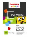 Blok techniczny A4 Happy Color 250g biay 10k x1