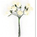 Kwiatki papierowe bukiecik tulipany biae x10