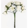 Kwiatki papierowe bukiecik ryczki kremowe x12