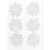 Kwiaty samoprzylepne papierowe Dalia biae x6