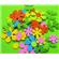 Naklejki z pianki - kolorowe kwiatki mix kolorów