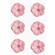 Kwiaty samoprzylepne papierowe Clematis różowe x6