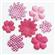 Kwiaty papierowe Płatki mix różowy x24