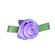 Różyczki atłasowe mini fioletowo/zielone x10