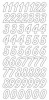 Sticker srebrny 12440 - duże cyfry x1 Sticker srebrny 12440 - duże cyfry x1