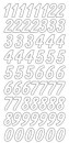 Sticker złoty 12440 - duże cyfry x1 Sticker złoty 12440 - duże cyfry x1
