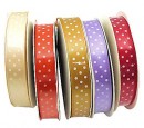 Wstążka 12mm w kropki !039 czarna 25Y x1 Wstążka 12mm w kropki !039 czarna 25Y x1