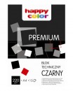 Blok techniczny A3 Happy Color 220g czarny 10k x1