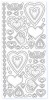 Sticker srebrny 02862 - serca ozdobne x1 Sticker srebrny 02862 - serca ozdobne x1