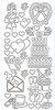 Sticker srebrny 11110 - ślub  (R95) x1