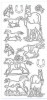 Sticker srebrny 11920 - konie x1 Sticker srebrny 11920 - konie x1