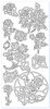 Sticker złoty 12370 - róże x1 Sticker złoty 12370 - róże x1