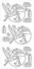 Sticker złoty 12650 - bociany x1 Sticker złoty 12650 - bociany x1