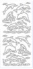 Sticker złoty 13430 - delfiny x1 Sticker złoty 13430 - delfiny x1