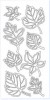 Sticker srebrny 14750 - liście x1 Sticker srebrny 14750 - liście x1