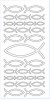 Sticker srebrny 14820 - ryby x1 Sticker srebrny 14820 - ryby x1