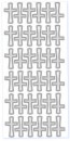 Sticker srebrny 02569 - krzyże duże x1