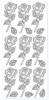 Sticker srebrny 03117 - róże x1 Sticker srebrny 03117 - róże x1