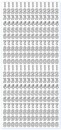 Sticker złoty 03121 - cyferki x1 Sticker złoty 03121 - cyferki x1