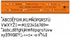 Szablon literowo-cyfrowy 1,8mm prosty x1