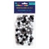 Pompony 1cm mix biało-czarny x120 Pompony 1cm mix biało-czarny x120