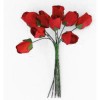 Kwiatki papierowe bukiecik tulipany czerwone x10
