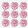 Kwiaty samoprzylepne materiałowe Magolia różowe x9