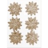 Kwiaty samoprzylepne papierowe Dalia beżowe x6