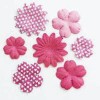 Kwiaty papierowe Płatki mix różowy x24