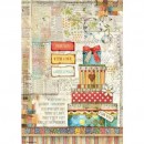 Papier ryowy A4 Stamperia 331 Patchwork Prezent