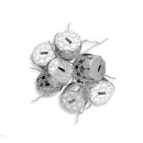 Zawieszki do bombek srebrne 18mm x10 Zawieszki do bombek srebrne 18mm x10