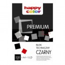 Blok techniczny A3 Happy Color 220g czarny 10k x10