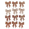 Kokardki samoprzylepne Craft&Juta x12 Kokardki samoprzylepne Craft&Juta x12