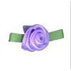 Różyczki atłasowe mini fioletowo/zielone x10