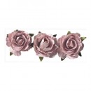 Róże papierowe Heyda 2,5cm ciemno różowe x12