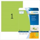 Etykiety Herma kolor 210x297mm zielony fluo x20