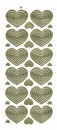 Sticker złoty 06302 - serca x1 Sticker złoty 06302 - serca x1