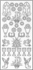 Sticker złoty 01200 - motywy komunijne, kwiaty x1