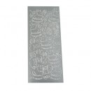Sticker srebrny 01817 - kury i pisanki x1